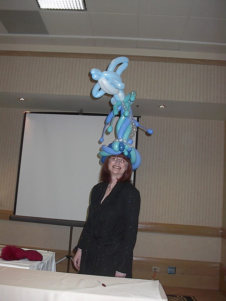 Dolphin balloon hat by Suzanne Haring