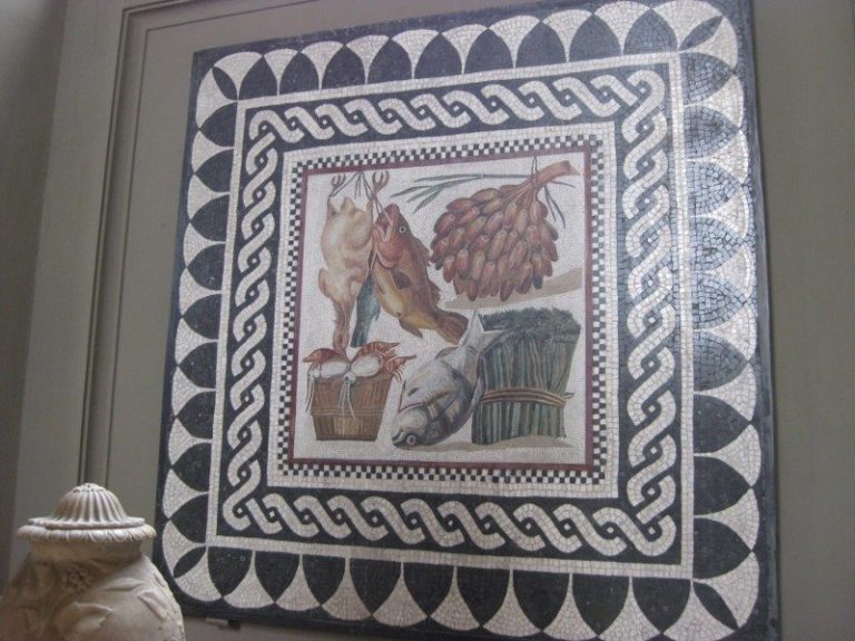Roman food mosaic at the Vatican