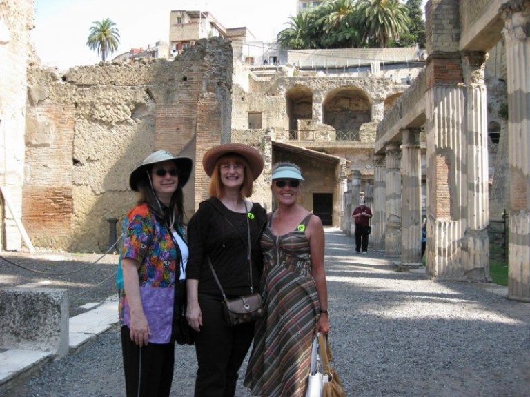 Shelley, Bobbi and me at Herculaneum